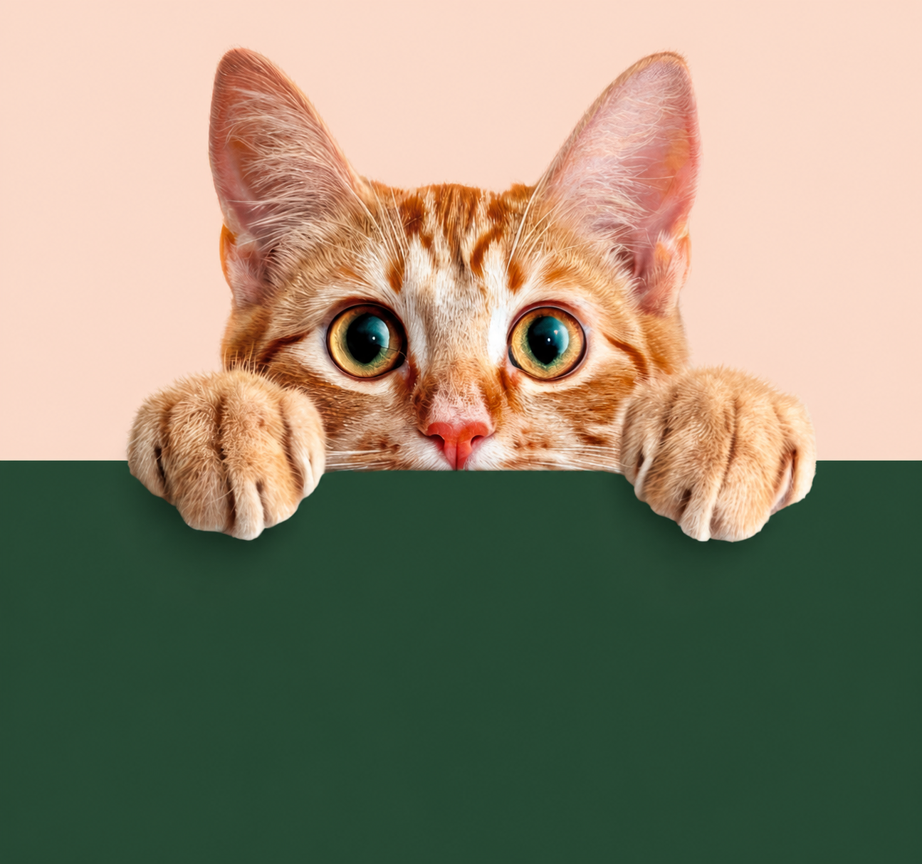 Katze vor einem gedeckten Festessen
